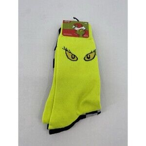 NEW Pack Of 2 The Grinch Long Novelty Socks Christmas Stocking Stuffer Gift 6-12